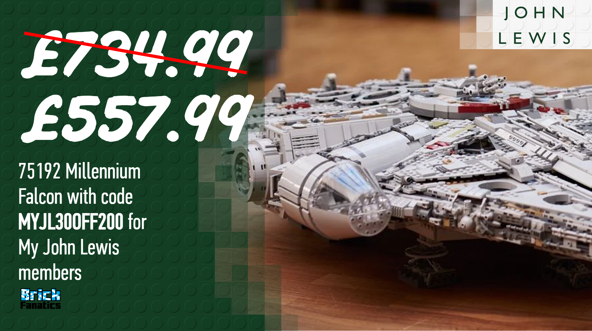 Price slashed further on already-discounted LEGO Star Wars UCS Millennium Falcon