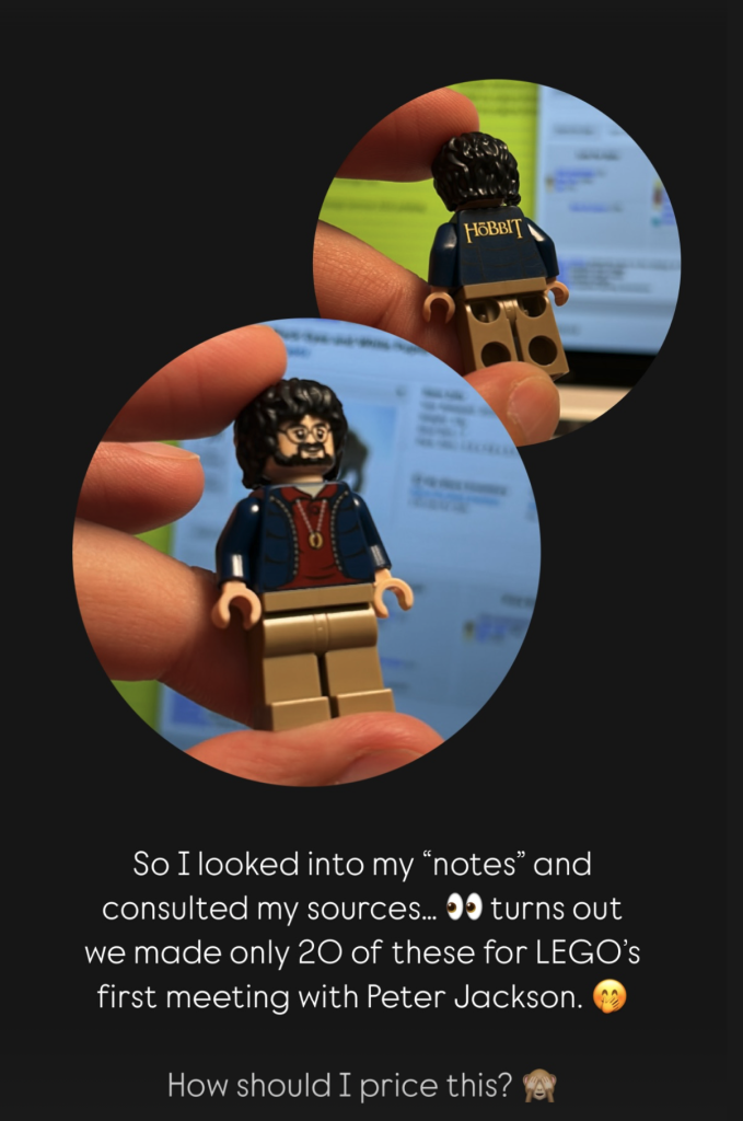 MARCOS BESSA LEGO Peter Jackson minifigure Instagram 2 679x1024