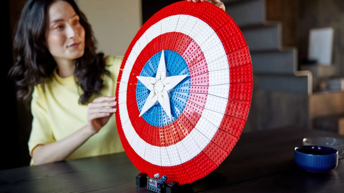 The LEGO Group officially reveals its giant model of Captain America's Shield
