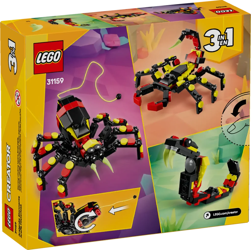 LEGO Creator 3 in 1 31159 Wild Animals Surprising Spider box 1024x1019