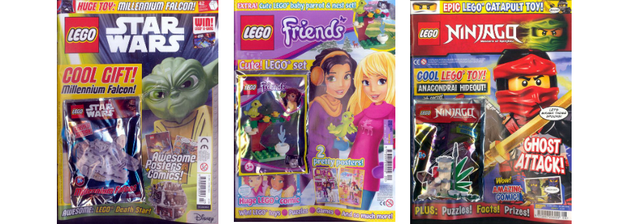 Upcoming LEGO magazine covers