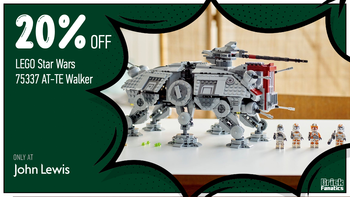 Save big with 20% off LEGO Star Wars 75337 AT-TE Walker
