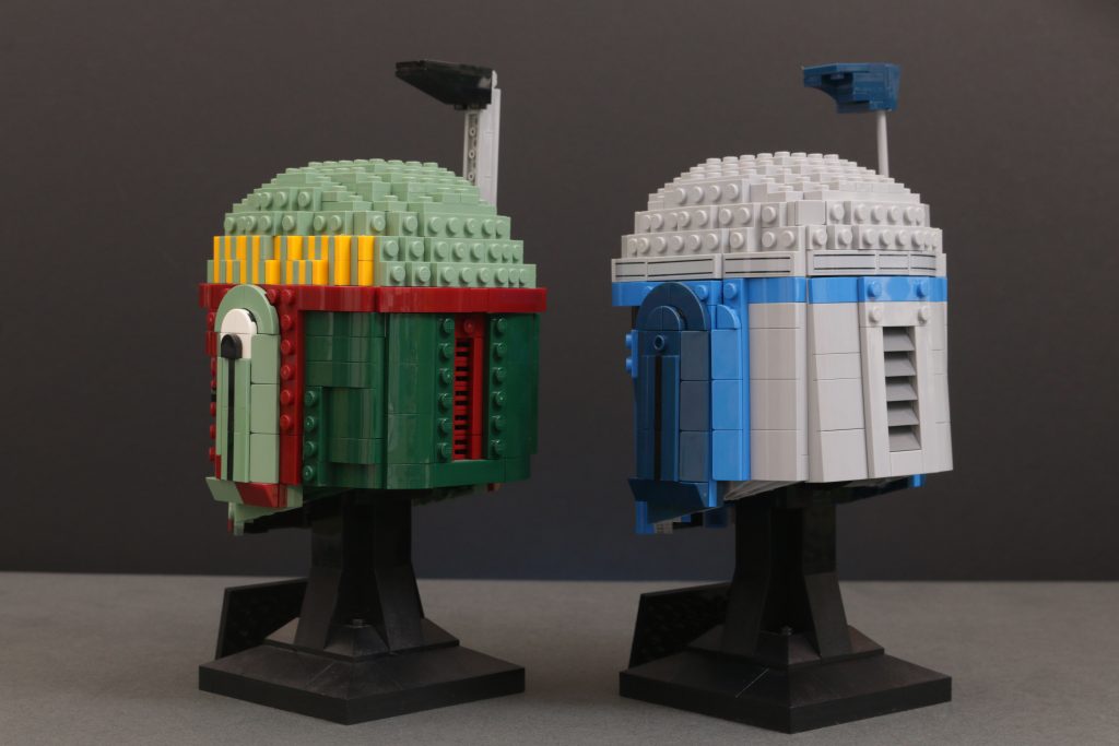 LEGO Star Wars 75408 Jango Fett Helmet 75277 Boba Fett Helmet comparison 5 1024x683