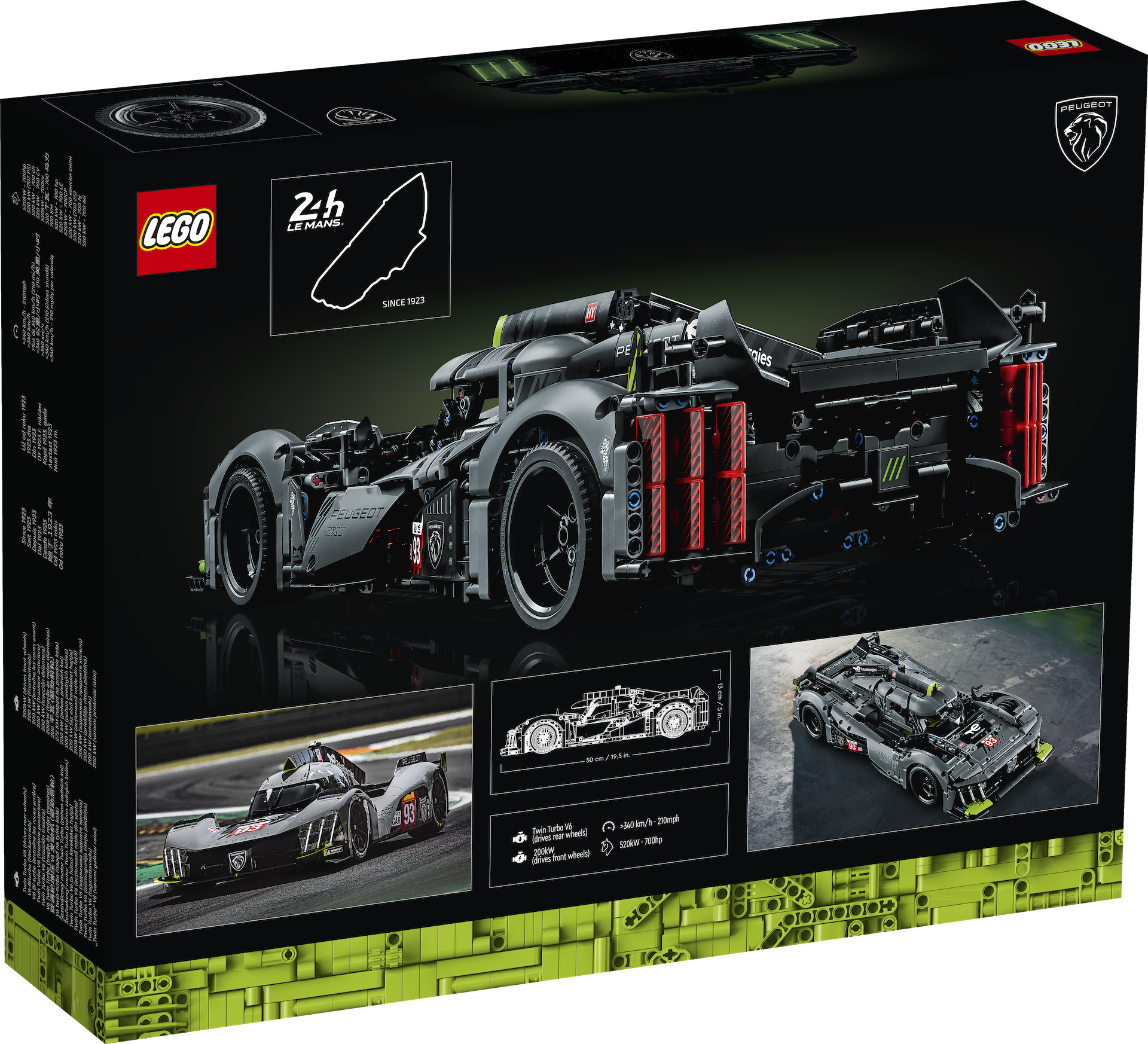 LEGO Technic 42156 Peugeot 9X8 24H Le Mans Hybrid Hypercar 02