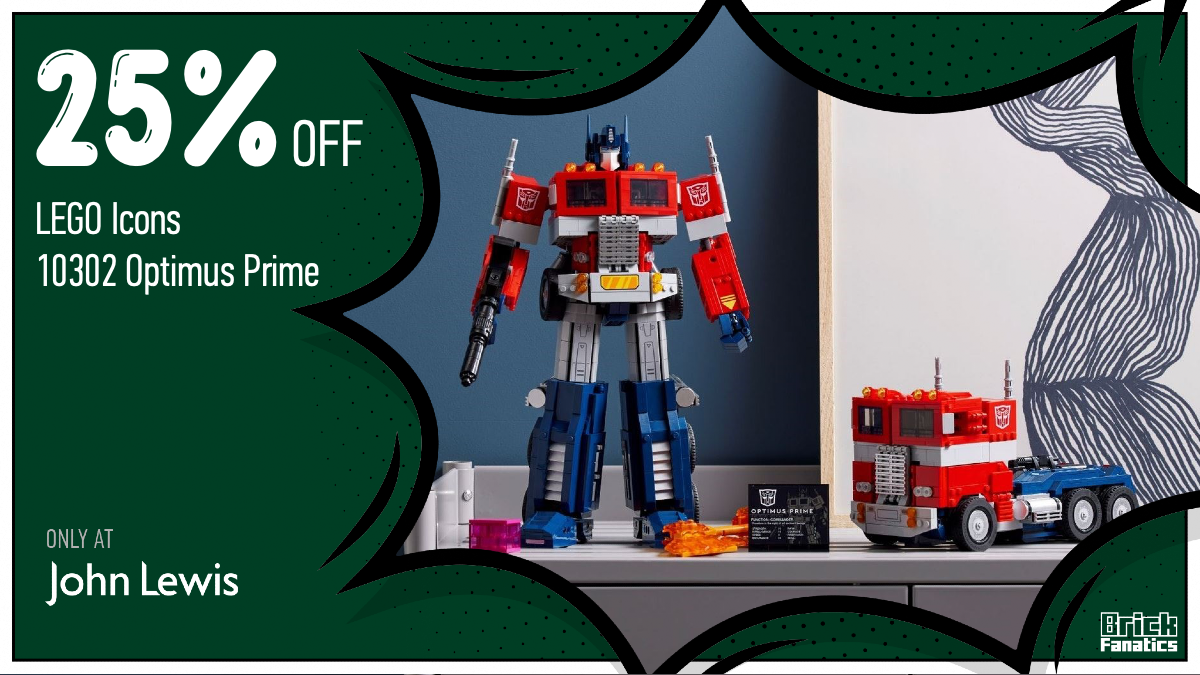 Even bigger discount on LEGO Icons 10302 Optimus Prime at John Lewis
