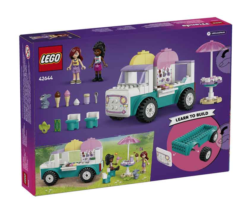 LEGO Friends 42644 Heartlake City Ice Cream Van box back