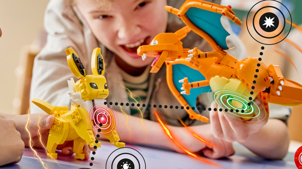 lego pokemon 72167 jolteon charizard lifestyle close up featured